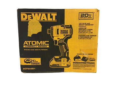 DEWALT DCF809D1 ATOMIC 20V Cordless 1/4" Impact Driver Kit - Image 1 of 2