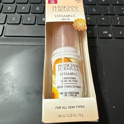 PHYSICIANS FORMULA Vitamin C Brightening Facial Oil Stick SPF 30 #PF10744 NEW - Image 1 of 2