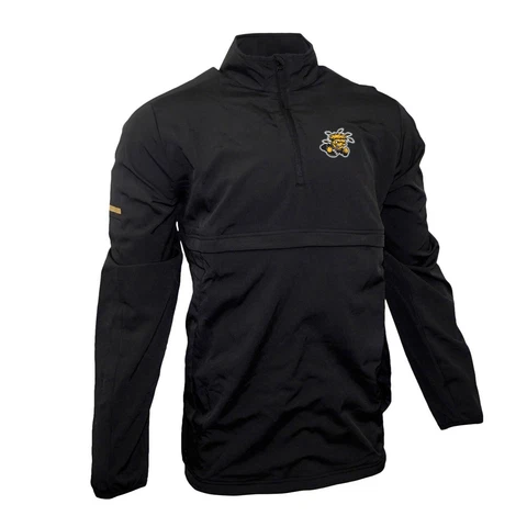 Wichita State Shockers NCAA Adidas Men's  Black Game Built 1/4 Zip  Woven Jacket Cover