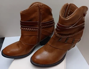 So Western Ankle Boots Brown Ankle Boots Women's Size 6.5M - Picture 1 of 11