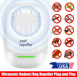 Plug-In Ultra Sonic Pest Repeller Rat Rodent Mouse Spider Repellent Whole House - Picture 1 of 10