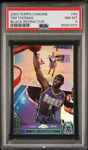 2003 TOPPS CHROME BLACK REFRACTOR #80 TIM THOMAS 274/500 PSA 8 - Picture 1 of 2