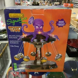 LEMAX Spooky Town Octo-Swing Lights & Sounds Carnival Ride - Picture 1 of 14