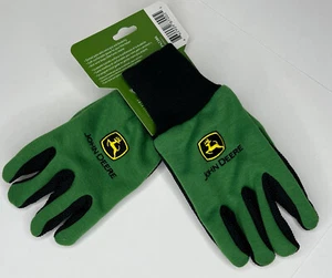John Deere Light Duty Cotton Grip Gloves - Youth Size Y/E - LP42386 - Picture 1 of 6