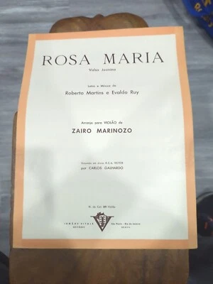 Partituras de colección raras Zairo Marinozo Rosa María para guitarra clásica Foto 1 de 2