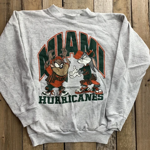 Miami Hurricanes Looney Tunes Sweat Shirt Youth Size XL 1993 Cover