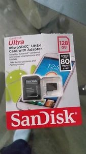 128GB SanDisk Ultra Micro SD SDXC UHS-I Memory Card 80MB/s with SD Adapter - Picture 1 of 1