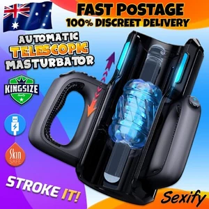 Automatic Telescopic Male Masturbator Pro Pussy Auto Thrusting Stroker Sex Toy - Picture 1 of 24