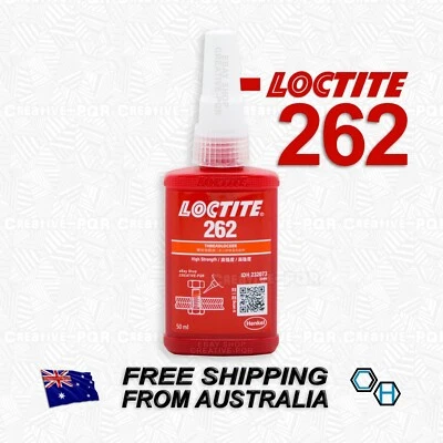 Loctite 262 50 ml rojo roscado de alta resistencia para pernos grandes. Foto 1 de 4
