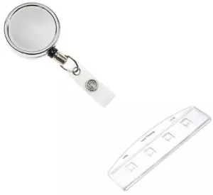 Heavy Duty Card Holder Reel Retractable Security Pass With Swipe Card ID Holder - Picture 1 of 2