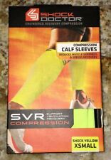 SHOCK DOCTOR SVR Yellow Compression Calf Sleeves XS Calf Circumference 10.5-12"