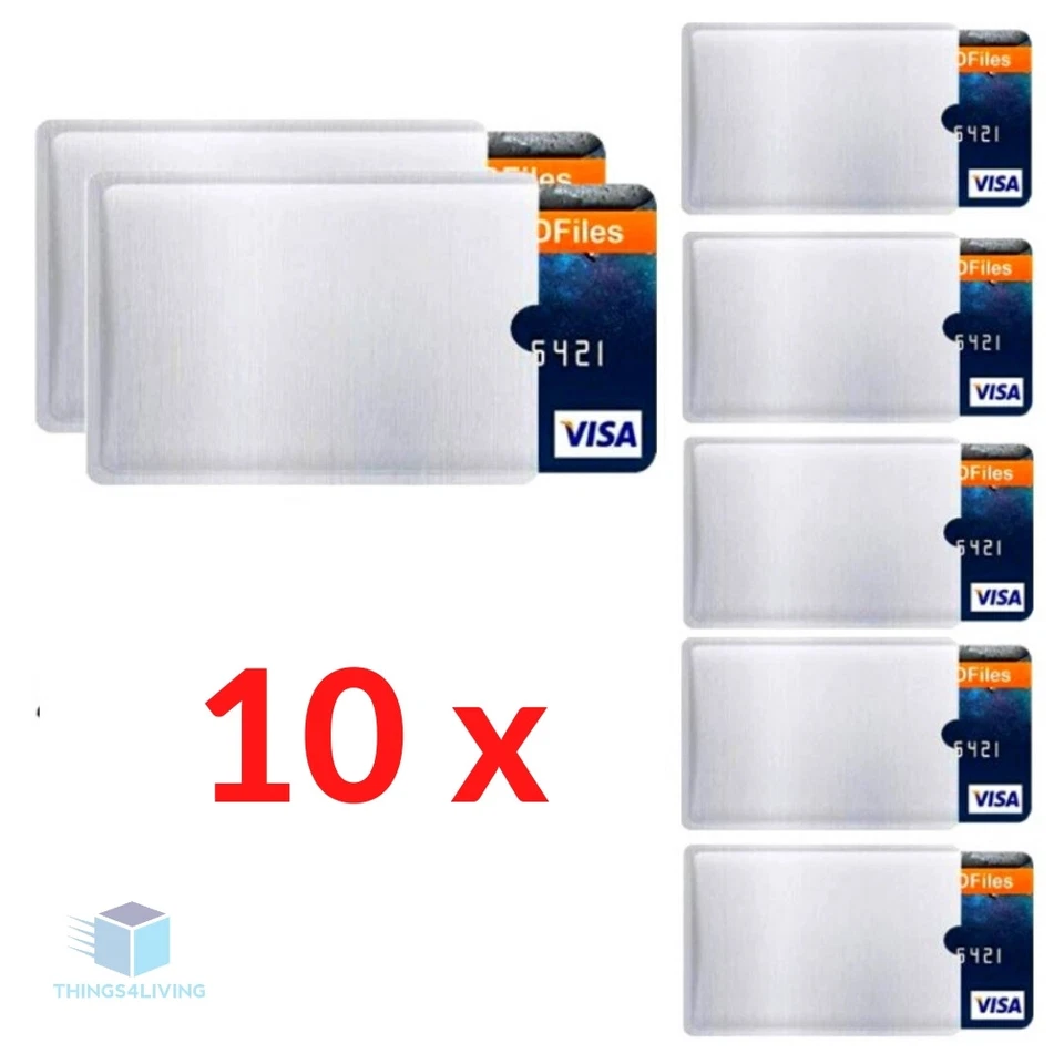 6x RFID Schutzhülle Blocker NFC Datenschutz Abschirmung EC Karte Kreditkarte