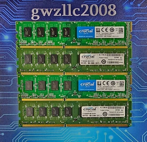 32GB (4x8GB) PC3L-14900U DDR3-1866MHz 2Rx8 Non-ECC Crucial CT102464BD186D.M16FN - Picture 1 of 2