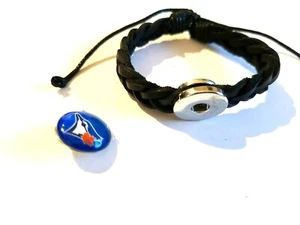 Toronto Blue Jays MLB Snap Bracelet w Snap or Snap only. Fits Ginger snaps - Picture 1 of 6
