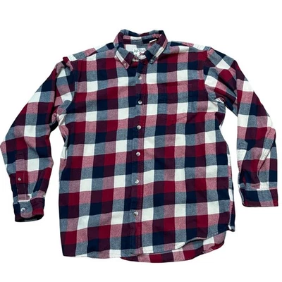 Camisa de franela Redhead Bass Pro Shops para hombre grande alta roja azul crema 100 % algodón Foto 1 de 4