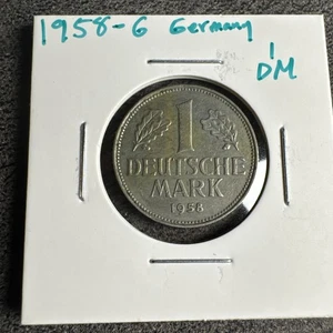 1958 G Germany 1 Deutsche Mark | Karlsruhe | 8 Claw Eagle - Picture 1 of 5