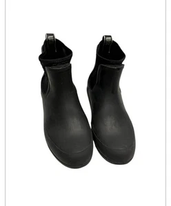 UGG Damen Droplet schwarz wasserdicht runde Spitze zum Überziehen Stiefeletten Regenstiefel Größe 8 - Bild 1 von 4