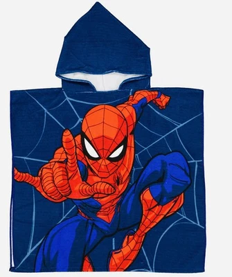 Spiderman Kids Hooded Bath Poncho - Official Product - 120 x 60 cm New - Image 1 of 4