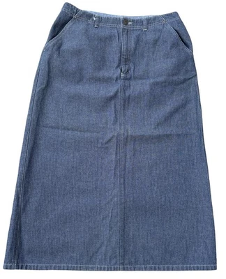Falda vaquera de algodón azul maxi larga Liz Claiborne para mujer talla UK 16 Foto 1 de 4