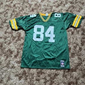 Maglia vintage Green Bay Packers Bill Schroeder uomo XL Reebok NFL calcio - Foto 1 di 7
