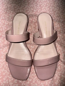 Stuart Weitzman Patent Leather Low Heels Slides Lite Purple Women’s Size 5 1/2 M - Picture 1 of 8