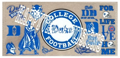 College University DUKE UV DTF Transfer Sticker DIY Cup Wrap Glasses Bottles