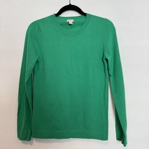 J. Crew Factory Green Cotton Wool Blend Teddie Sweater Size XS - Picture 1 of 6
