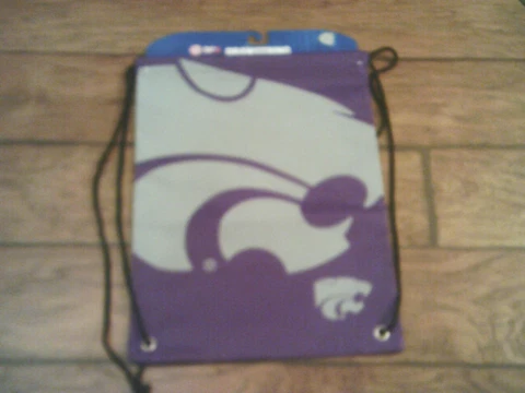 KANSAS STATE WILDCATS drawstring backpack, NWT Cover