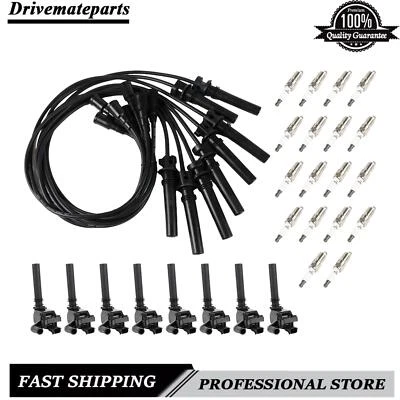 8 bobinas de encendido UF378 y 16 bujías y cables para Dodge Ram 1500 2003-05 5,7 L Foto 1 de 4