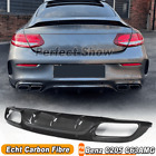 F&#252;r Mercedes C205 C63AMG Coupe Carbon Diffusor Heckdiffusor Sto&#223;stangen Spoiler