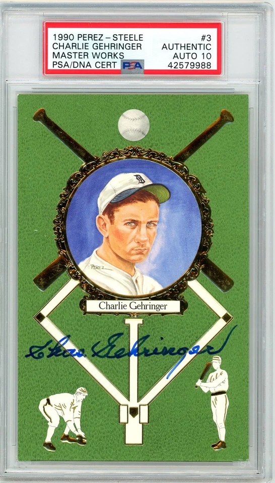 Charlie Gehringer Signed Perez Steele Master Works - PSA DNA 10 - Image 1 of 1