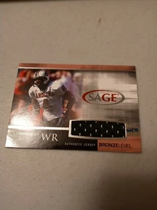 SIDNEY RICE 2007 SAGE HIT GAME USED JERSEY #D 62/75 SOUTH CAROLINA - Afbeelding 1 van 1
