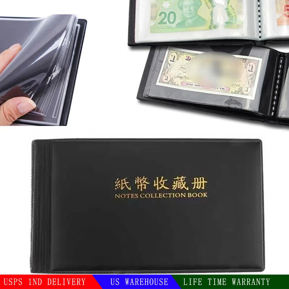 Álbum De Monedas Con 30 Páginas Y 624 Bolsillos – Funda De Cuero PU, Tamaños 3.5 Y 4.5 Cm