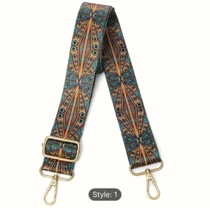 Umhängetasche Gurt Ersatz gemustert breit 1,5" - Bild 1 von 5