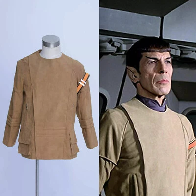 Star Trek La Película Spock Kirk Chaqueta Marrón Gamuza Abrigo Juegos con disfraces Fiesta Foto 1 de 4