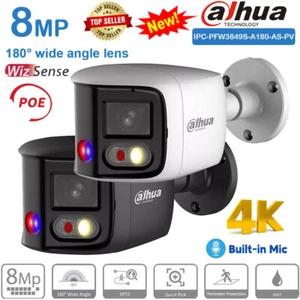 Dahua 8mp 180° Panoramic IP Camera IPC-PFW3849S-A180-AS-PV Sound Light Alarm - Picture 1 of 23