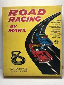 Rare Vintage 1960’s Road Racing By Marx 1/32 Slot Car Track Set 132” Rare Read - Picture 1 of 24
