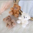 🐻 10cm Curly Plush Sitting Doll – Small Bear Toy, Perfect Bag Pendant for DIY