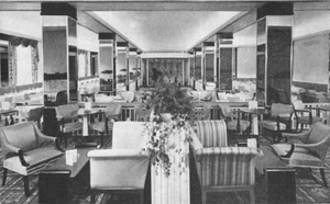 Postal vintage de THE HOTEL RALEIGH Washington, DC Pall Mall Room c1930 década - Imagen 1 de 2