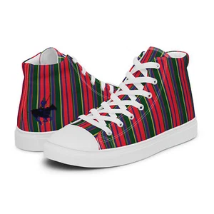 Polo Pony Carib Print High Top Canvas Shoes - Picture 1 of 11