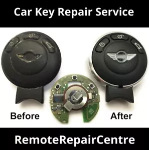 Reparación de llaves - MINI One Cooper S Clubman R55 R56 R58 R60 3 botones mando a distancia llavero estuche - Imagen 1 de 1