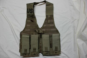 Fighting Load Carrier Vest Coyote Tan MOLLE USMC Load Bearing Vest with Pouches - Picture 1 of 12