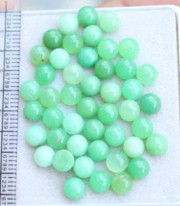 28,00 ct 45 Bild 5,5 mm NATÜRLICHER CHRYSOPRAS CABOCHON RUND LOSE EDELSTEIN - Bild 1 von 4