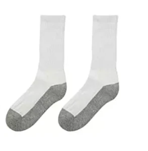 Jefferies Socks Kid School Uniform Rib Crew Socks 2- Pair Pack White Size M 3468 - Picture 1 of 3