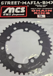 MCS CHAINRING BMX BIKE SPROCKET 42t BLACK usa! GT Haro SE Racing Redline JMC new - Picture 1 of 3