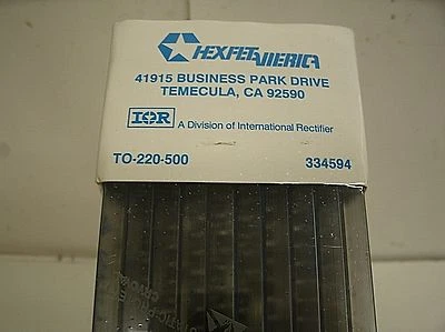 Factory Sealed Box of 500 INTERNATIONAL RECTIFIER IRF640S HEXFET Power MOSFET - Image 1 of 4