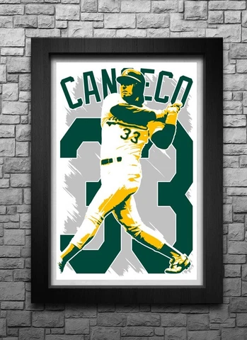 JOSE CANSECO art print/poster OAKLAND A'S FREE S&H! JERSEY Cover