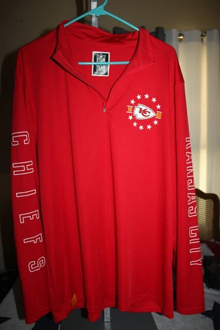 KANSAS CITY CHIEFS JACKET SZ XL 1/4 ZIP POLYESTER NFL FOOTBALL EXCELLENT Cover