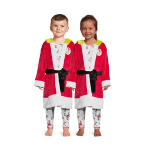 Dr. Seuss’ The Grinch Toddler Pajamas and Robe Set 3-Piece, Size 4T NEW W TAGS - Picture 1 of 4