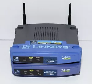 (2) Linksys WAP54G 2.4GHz Wireless Access Point AS IS For Parts Or Repair Only - Picture 1 of 12